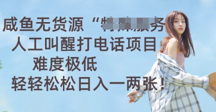 咸鱼无货源人工叫醒打电话项目,难度极低, 轻轻松松日入一两张-NB网创