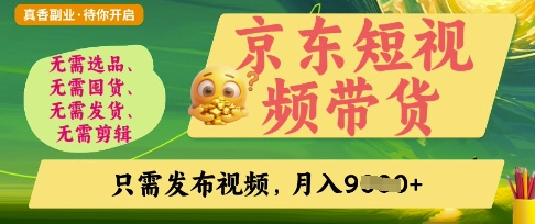 京东短视频带货,开启零门槛躺Z新时代【揭秘】-NB网创