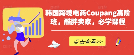 韩国跨境电商Coupang高阶班,酷胖卖家,必学课程-NB网创